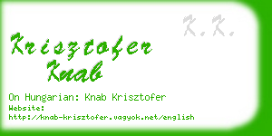 krisztofer knab business card